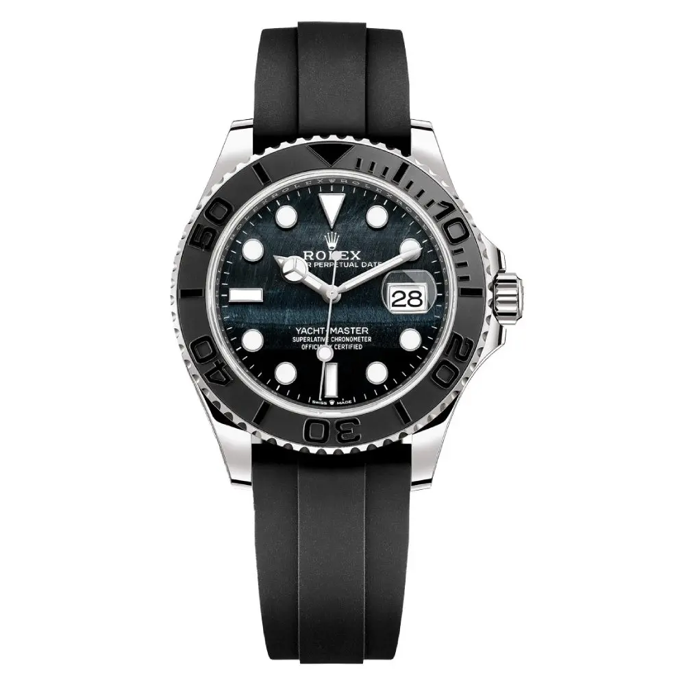 Rolex Yacht-Master style – Black Dial/Rubber Strap