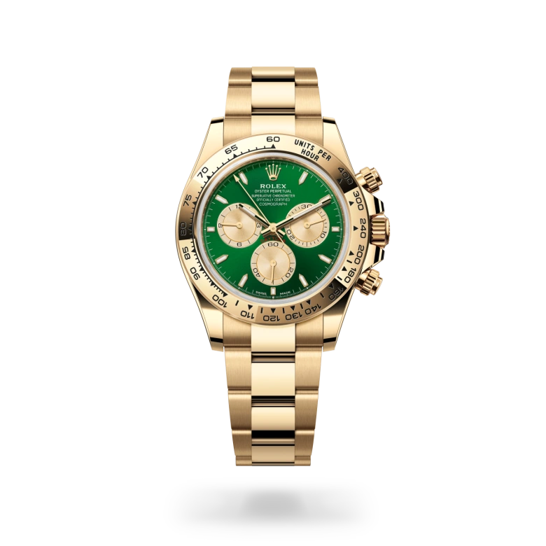Rolex Cosmograph Daytona style – Yellow Gold/Green Dial