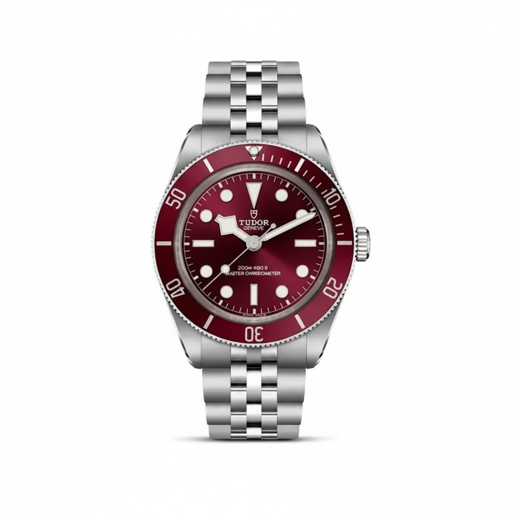 Steel Tudor Black Bay 58 Burgundy Dial